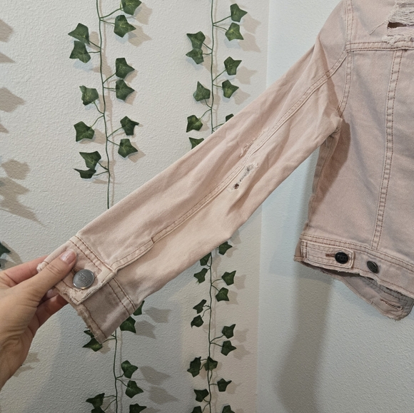 Free People Light Pink Jean Jacket - Picture 6 of 13